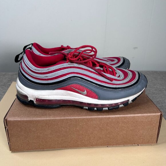 Nike Air Max 97 Sneaker Shoes Men's 9.5 Dark Grey Gym Red 921826 007 - Picture 5 of 15